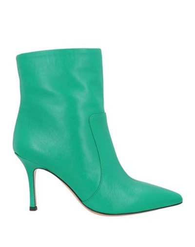 Shop The Seller Woman Ankle Boots Green Size 7 Soft Leather