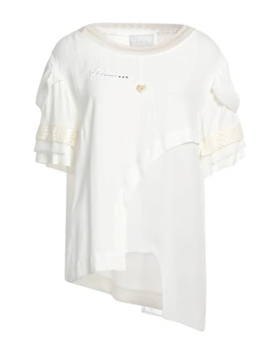 Shop Elisa Cavaletti By Daniela Dallavalle Woman Top Ivory Size 8 Viscose, Polyester, Polyamide In White