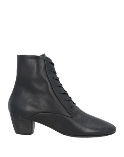 Marsèll Woman Ankle Boots Black Size 8 Calfskin In Black