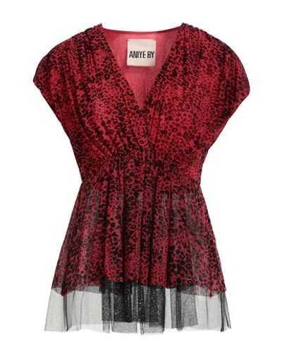 Aniye By Woman Blouse Red Size 6 Polyester In Red