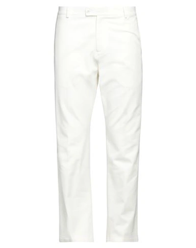 Shop Daniele Alessandrini Man Pants White Size 34 Cotton, Elastane