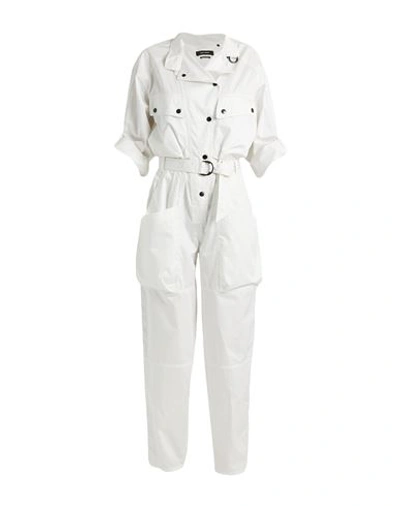 Shop Isabel Marant Woman Jumpsuit Ivory Size 6 Cotton In White