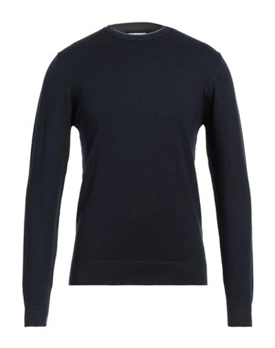 Shop Markup Man Sweater Midnight Blue Size Xl Viscose, Polyamide