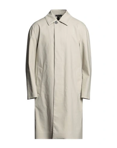 Shop Sealup Man Overcoat Beige Size 38 Cotton
