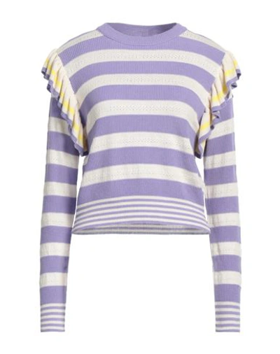 Shop Vicolo Woman Sweater Light Purple Size Onesize Cotton, Acrylic
