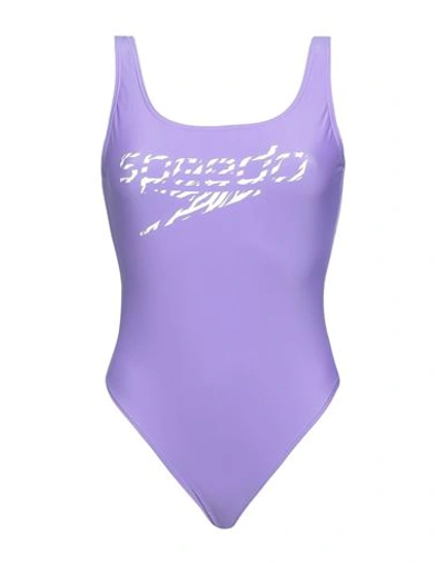 Shop Speedo Woman Performance Wear Light Purple Size 10 Polyester, Elastane
