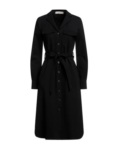 Shop Jucca Woman Midi Dress Black Size 10 Viscose, Polyamide, Elastane