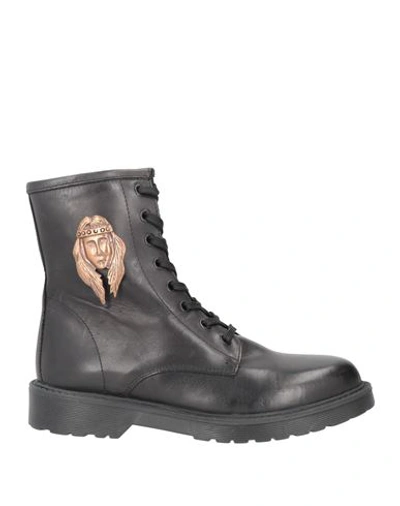 Stele Woman Ankle Boots Black Size 10 Calfskin In Black