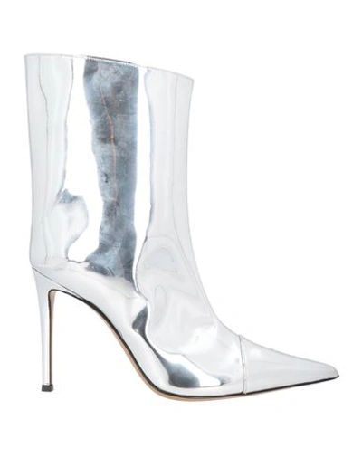 Alexandre Vauthier Pointed-toe 105mm Ankle Boots In Silver