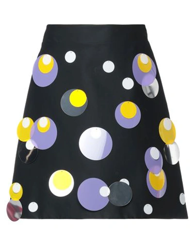 Shop Vivetta Woman Mini Skirt Black Size 8 Cotton, Elastane, Polyester