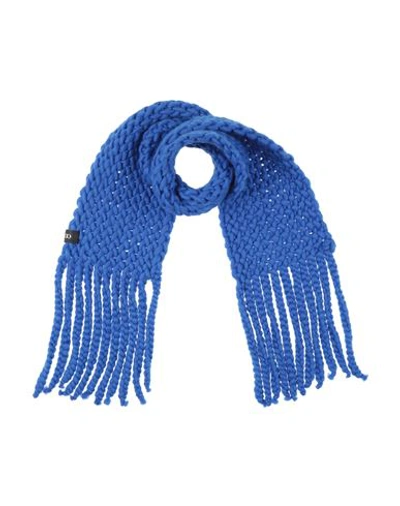 Shop Ottod'ame Woman Scarf Blue Size - Wool, Polyamide