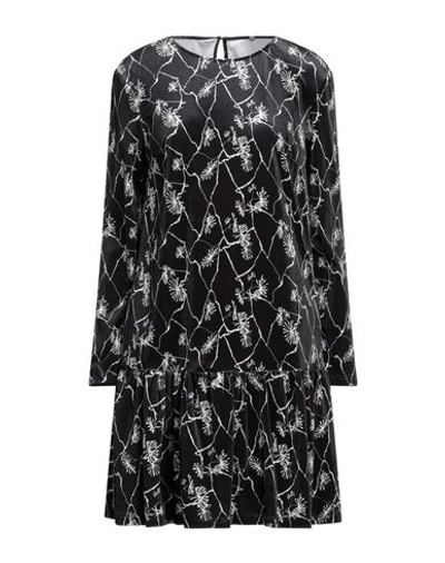 Shop Manila Grace Woman Mini Dress Steel Grey Size 4 Polyester, Elastane
