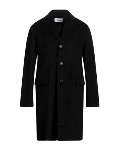 Shop Mauro Grifoni Grifoni Man Coat Black Size 40 Cotton