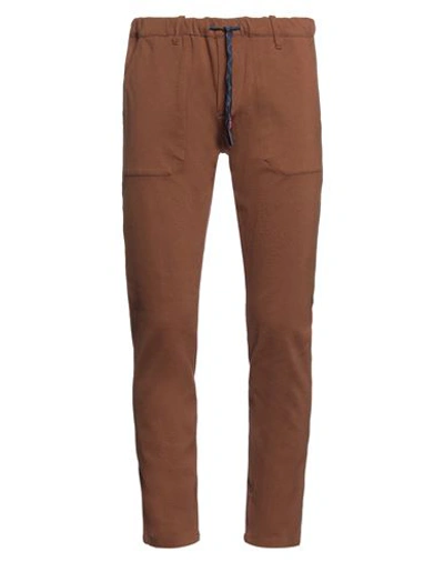Bob Man Pants Brown Size 34 Viscose, Polyamide, Elastane In Brown