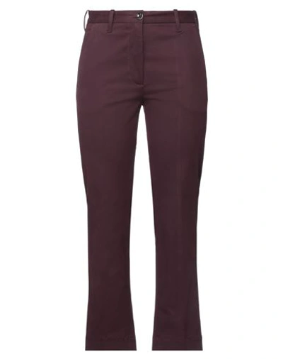 Nine:inthe:morning Nine In The Morning Woman Pants Plum Size 26 Cotton, Elastane In Purple