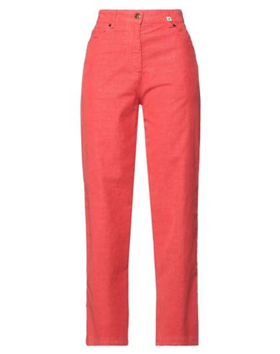 Shop Myths Woman Pants Tomato Red Size 8 Cotton, Polyester, Elastane