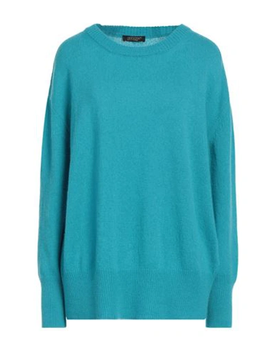 Shop Aragona Woman Sweater Turquoise Size 8 Cashmere In Blue