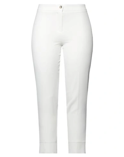 Shop Babylon Woman Pants White Size 10 Polyester, Elastane