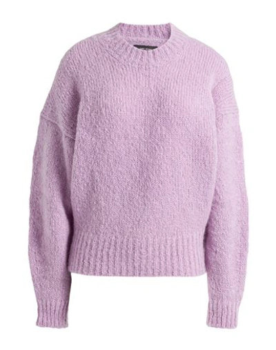 Shop Isabel Marant Woman Sweater Lilac Size 10 Mohair Wool, Polyamide In Purple