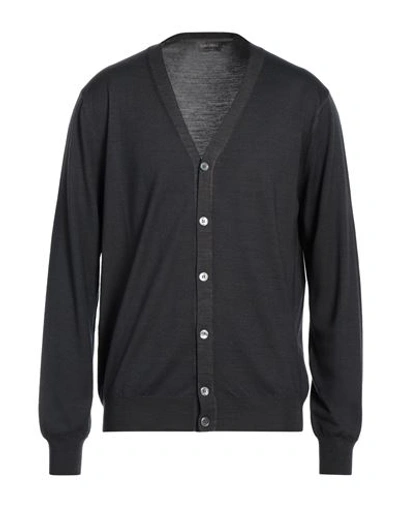 Shop Zanieri Man Cardigan Lead Size 46 Wool In Grey
