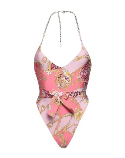 Shop Guess Woman One-piece Swimsuit Pink Size Xs Polyamide, Elastane