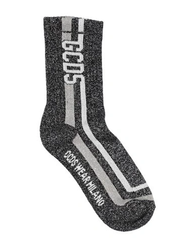 Shop Gcds Woman Socks & Hosiery Black Size 7-9 Cotton, Metallic Fiber, Polyamide, Elastane