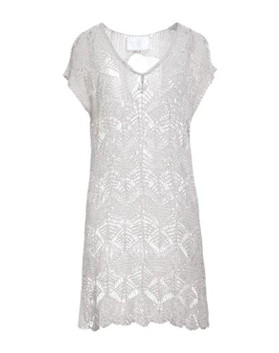Elisa Cavaletti By Daniela Dallavalle Woman Mini Dress Grey Size 6 Acrylic, Polyamide In Grey