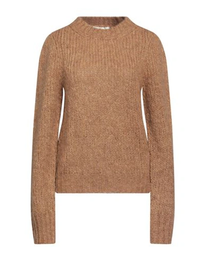 Suoli Woman Sweater Camel Size 8 Acrylic, Alpaca Wool, Wool, Polyamide In Beige