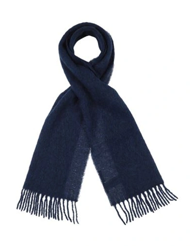 Shop Armani Exchange Woman Scarf Blue Size - Alpaca Wool, Mohair Wool, Wool, Polyamide