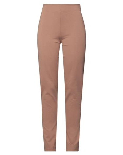 Shop Mariuccia Woman Pants Camel Size Xs Rayon, Nylon, Elastane In Beige