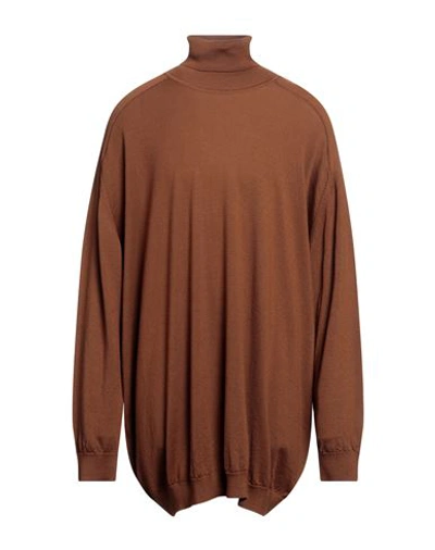 Shop Société Anonyme Man Turtleneck Camel Size Onesize Virgin Wool In Beige