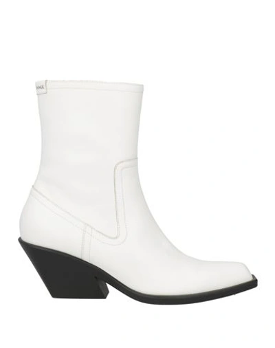 Armani Exchange Woman Ankle Boots White Size 9.5 Soft Leather In White