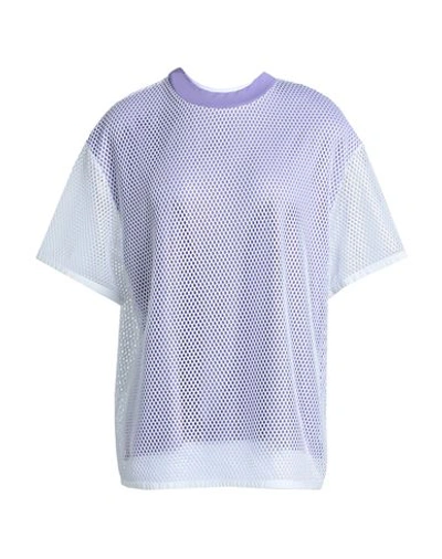 Shop Wolford Woman T-shirt Lilac Size L Polyester In Purple