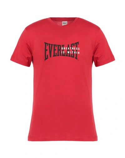 Shop Everlast Man T-shirt Red Size Xl Cotton