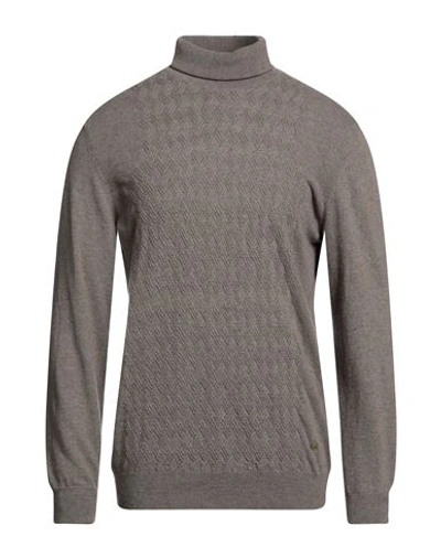 Shop Havana & Co. Man Turtleneck Dove Grey Size Xxl Merino Wool, Nylon, Viscose, Cashmere