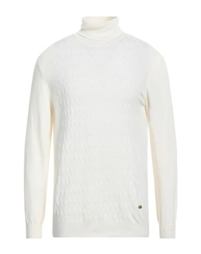 Shop Havana & Co. Man Turtleneck Ivory Size Xxl Merino Wool, Nylon, Viscose, Cashmere In White