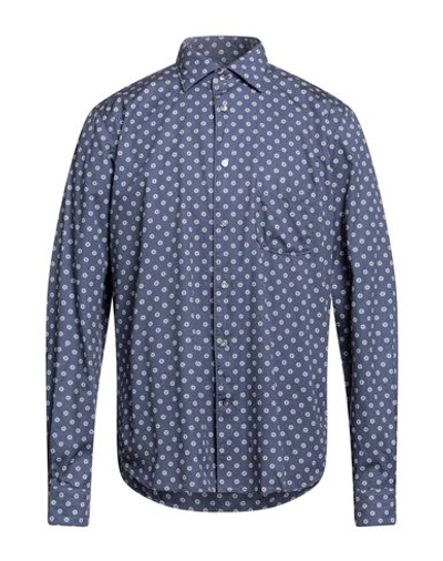 Shop Borsa Man Shirt Navy Blue Size 16 ½ Cotton