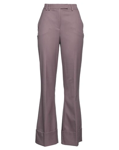 Sfizio Studio Woman Pants Mauve Size 6 Polyester, Viscose, Elastane In Purple