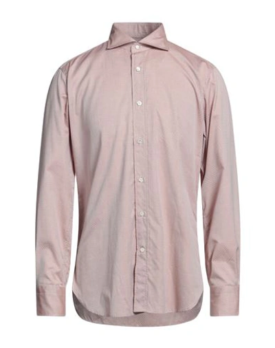 Shop Guglielminotti Man Shirt Light Brown Size 15 ¾ Cotton In Beige