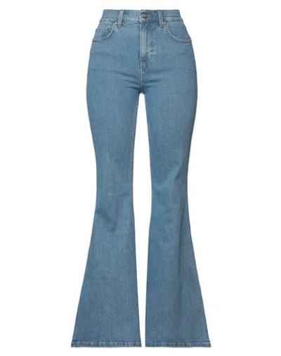 Shop Lee Woman Denim Pants Blue Size 32w-31l Cotton, Elastane
