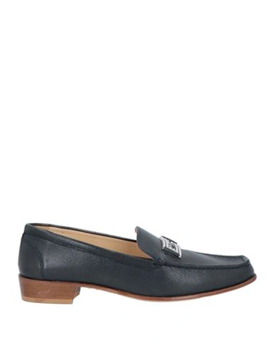 A.testoni A. Testoni Woman Loafers Midnight Blue Size 6.5 Soft Leather In Blue