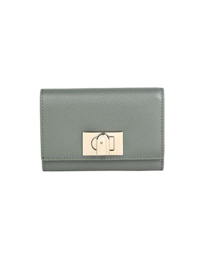 Shop Furla 1927 M Compact Wallet Woman Wallet Military Green Size - Soft Leather