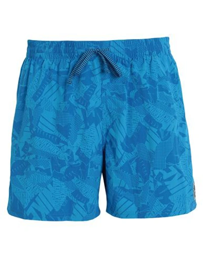 Shop Nike Man Swim Trunks Azure Size S Recycled Polyamide In Blue