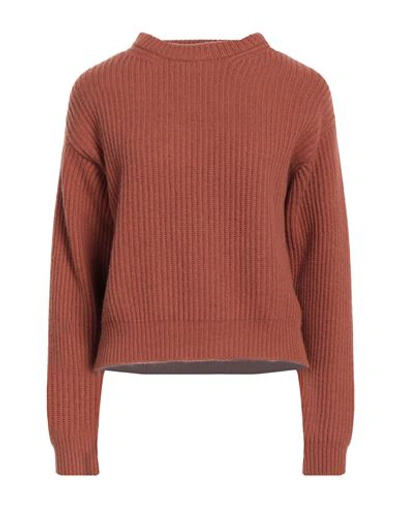 Shop Jucca Woman Sweater Rust Size L Wool, Polyamide, Cashmere In Red