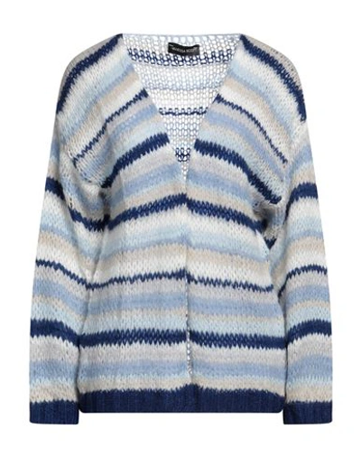 Vanessa Scott Woman Cardigan Sky Blue Size Onesize Acrylic, Polyamide, Wool, Mohair Wool In Blue
