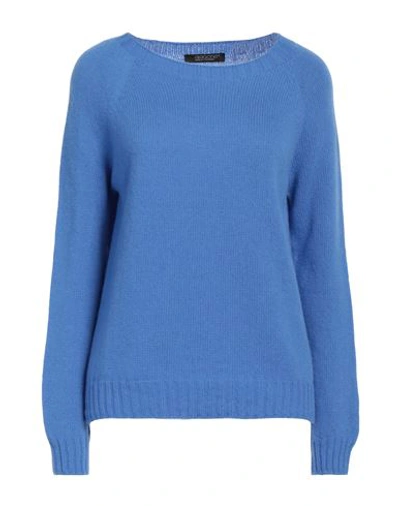 Shop Aragona Woman Sweater Azure Size 4 Wool, Cashmere In Blue