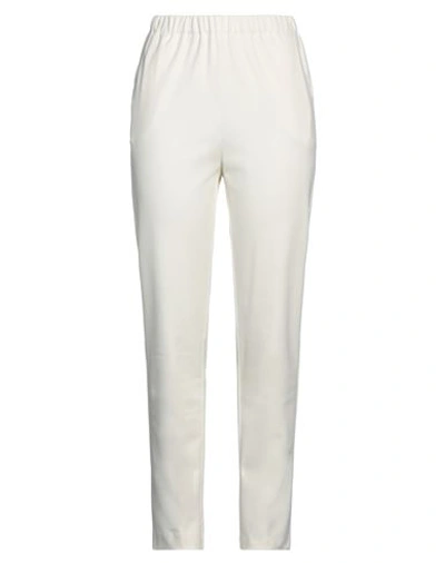 Shop Suoli Woman Pants Ivory Size 6 Viscose, Polyamide, Elastane In White
