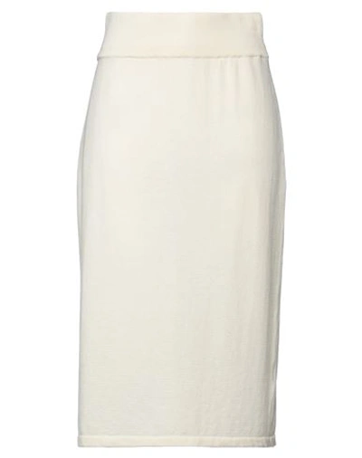 Shop Bellwood Woman Midi Skirt Ivory Size S Merino Wool, Cashmere In White