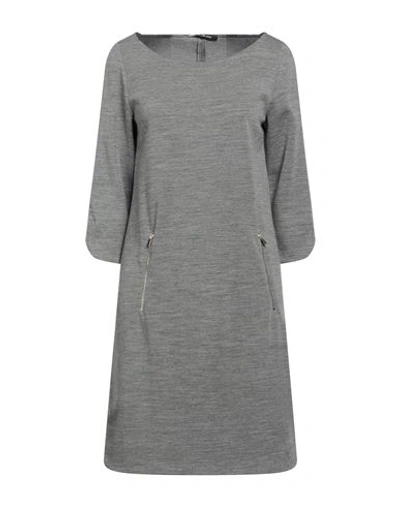 Pennyblack Woman Short Dress Grey Size 8 Cotton, Wool, Polyamide, Viscose In Grey