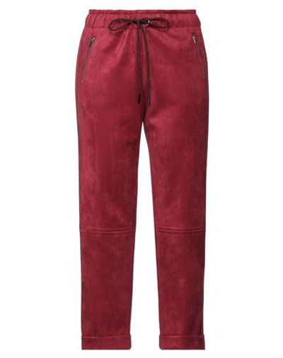 Silvian Heach Woman Pants Brick Size 4 Polyester, Elastane In Red